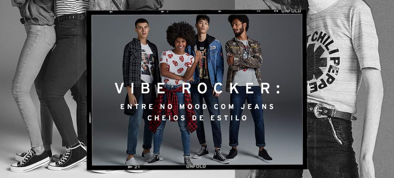 Vibe Rocker: entre no mood com jeans cheios de estilo